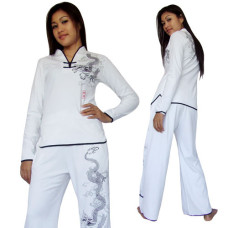 White Women Kung Fu Suit